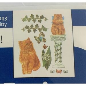 Vintage Orange Cat Kitten Iron Transfer Fashion Show Originals 57943